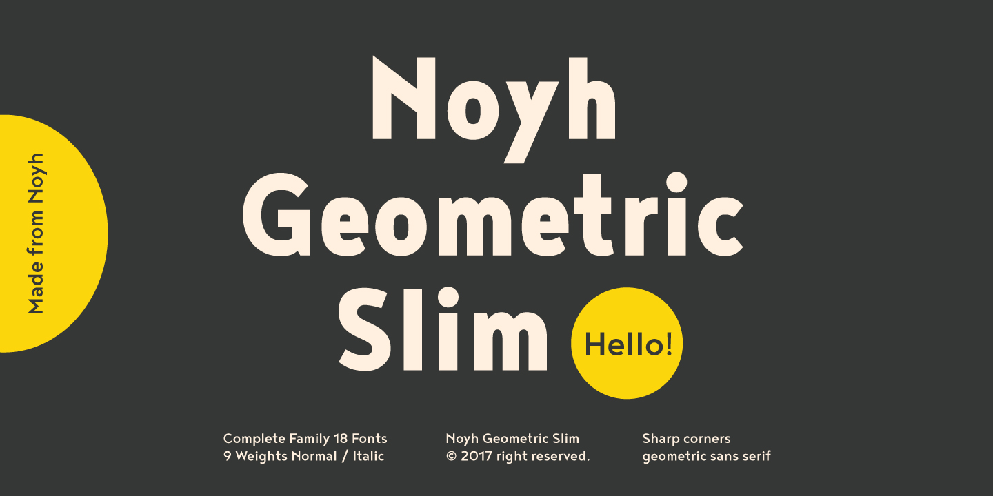 Font Noyh Geometric Slim